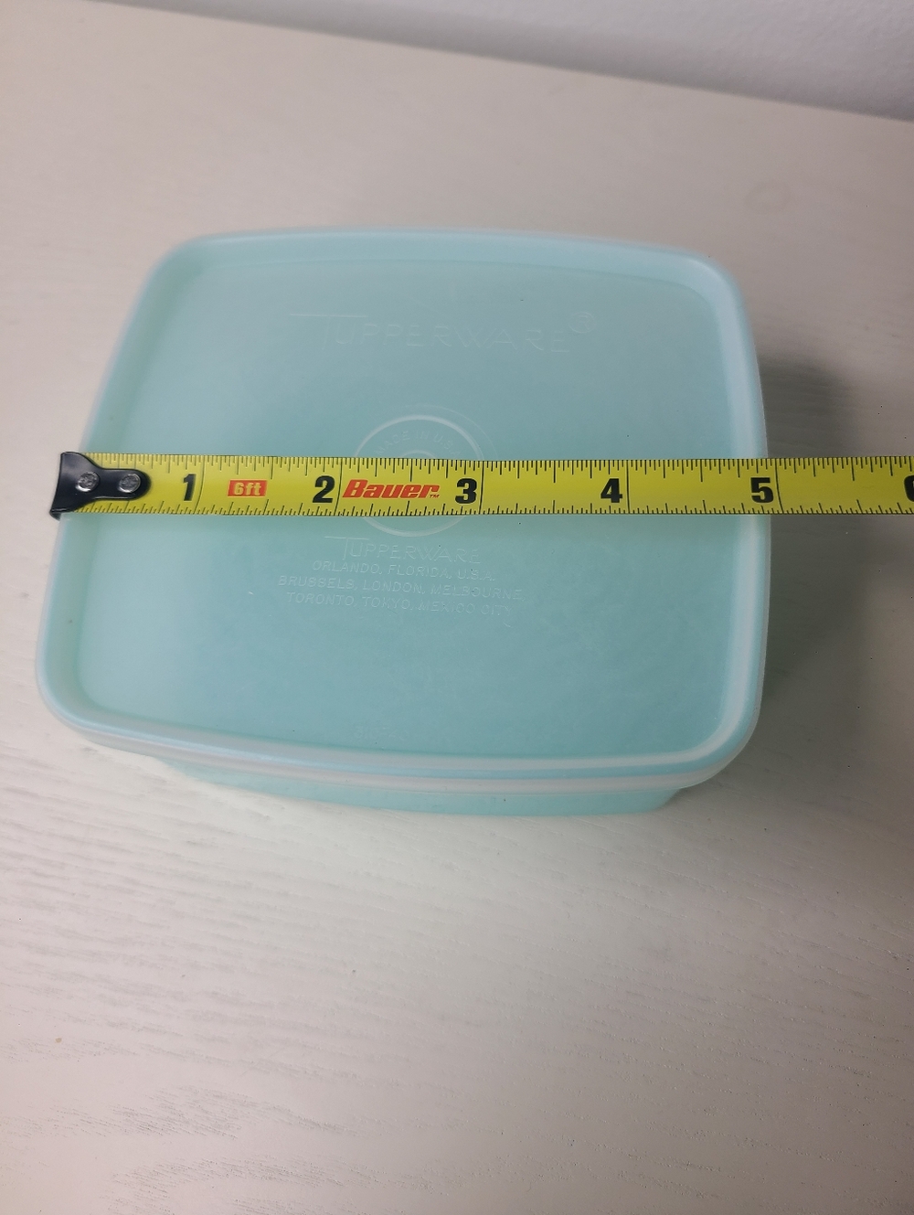 Vintage Tupperware Blue Rectangular Container Retro Kitchen - Picture 8 of 10